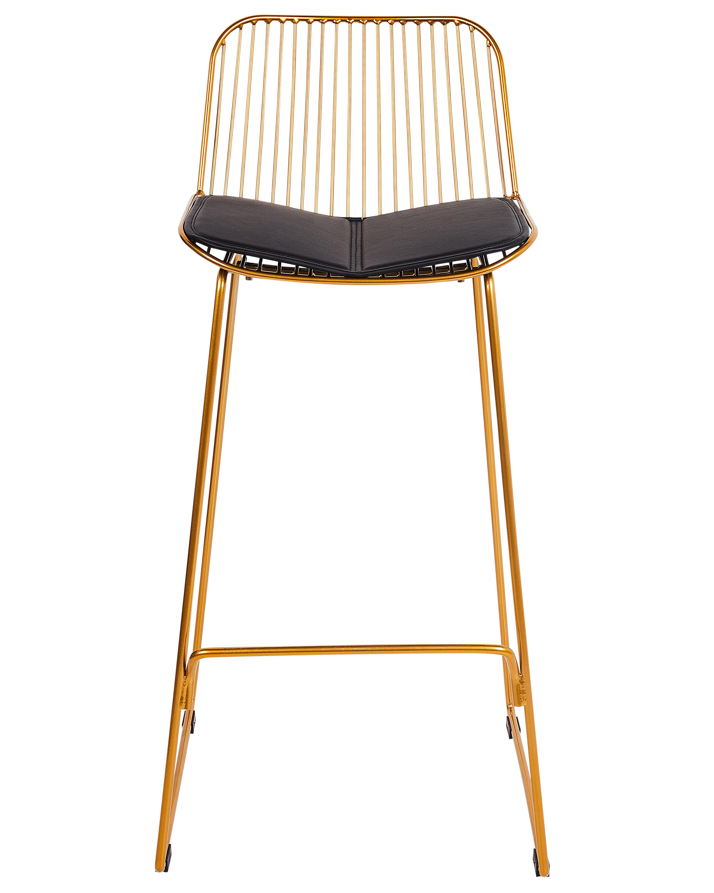 Set van 2 barstoelen PENSACOLA Metaal Goud