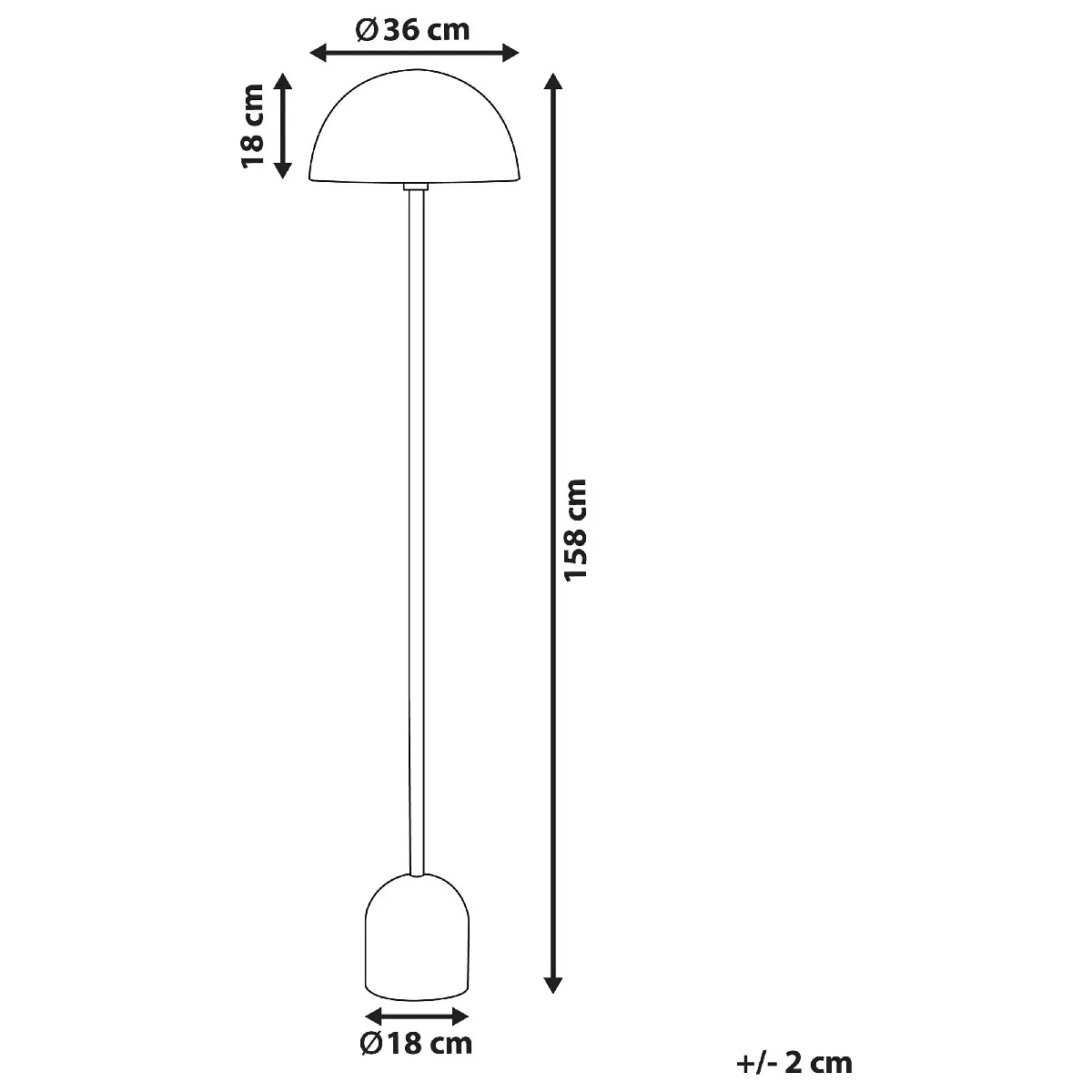 Beliani Lampadaire MACASIA Cuivré