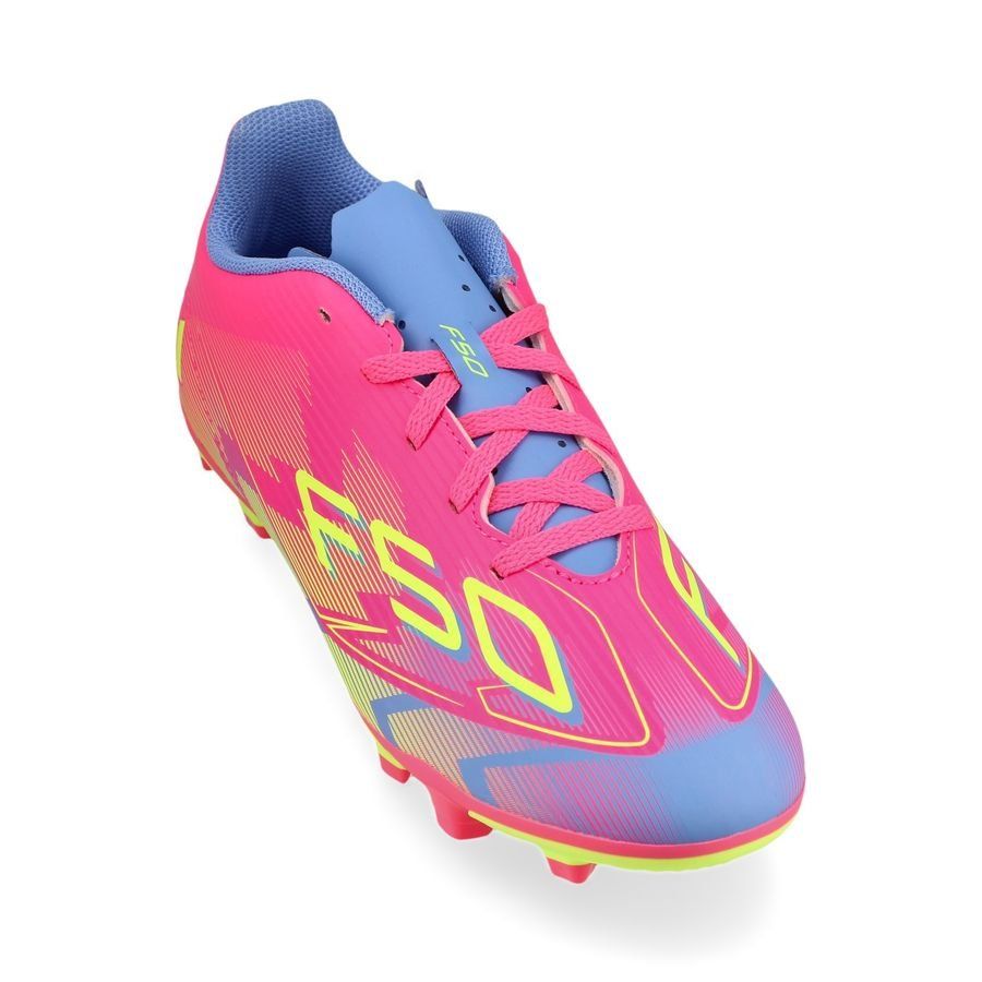 adidas F50 Club FxG Mystic Victory - Lucid Pink/Lucid Lemon/Blue Fusion Enfant