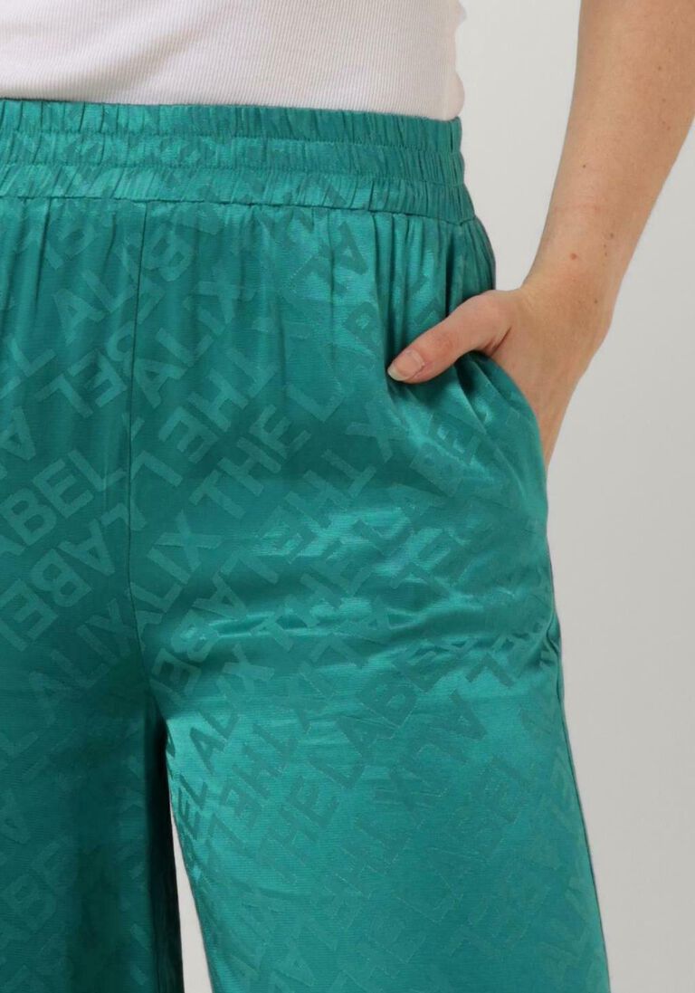 ALIX THE LABEL petrol alix the label pantalon ladies woven wide leg pants
