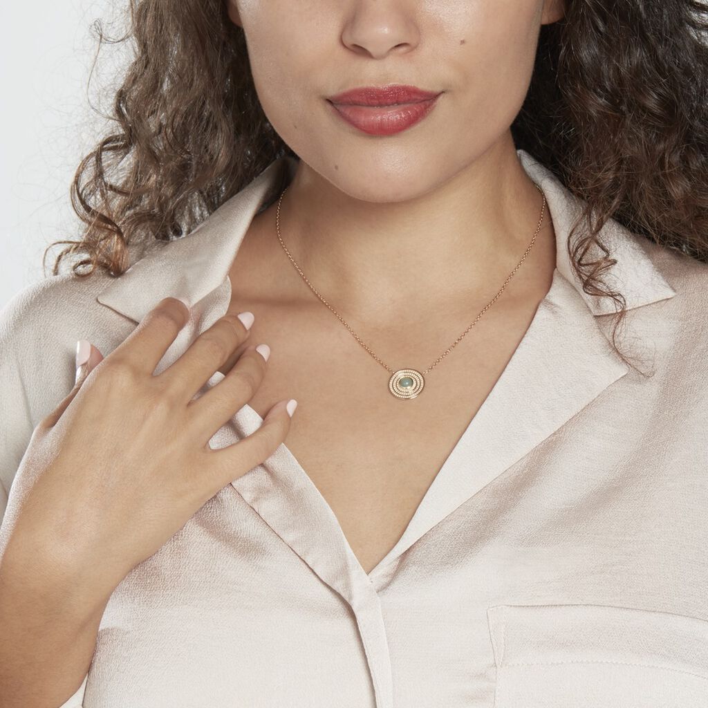Collier Hugolin Plaqué Or Aventurine
