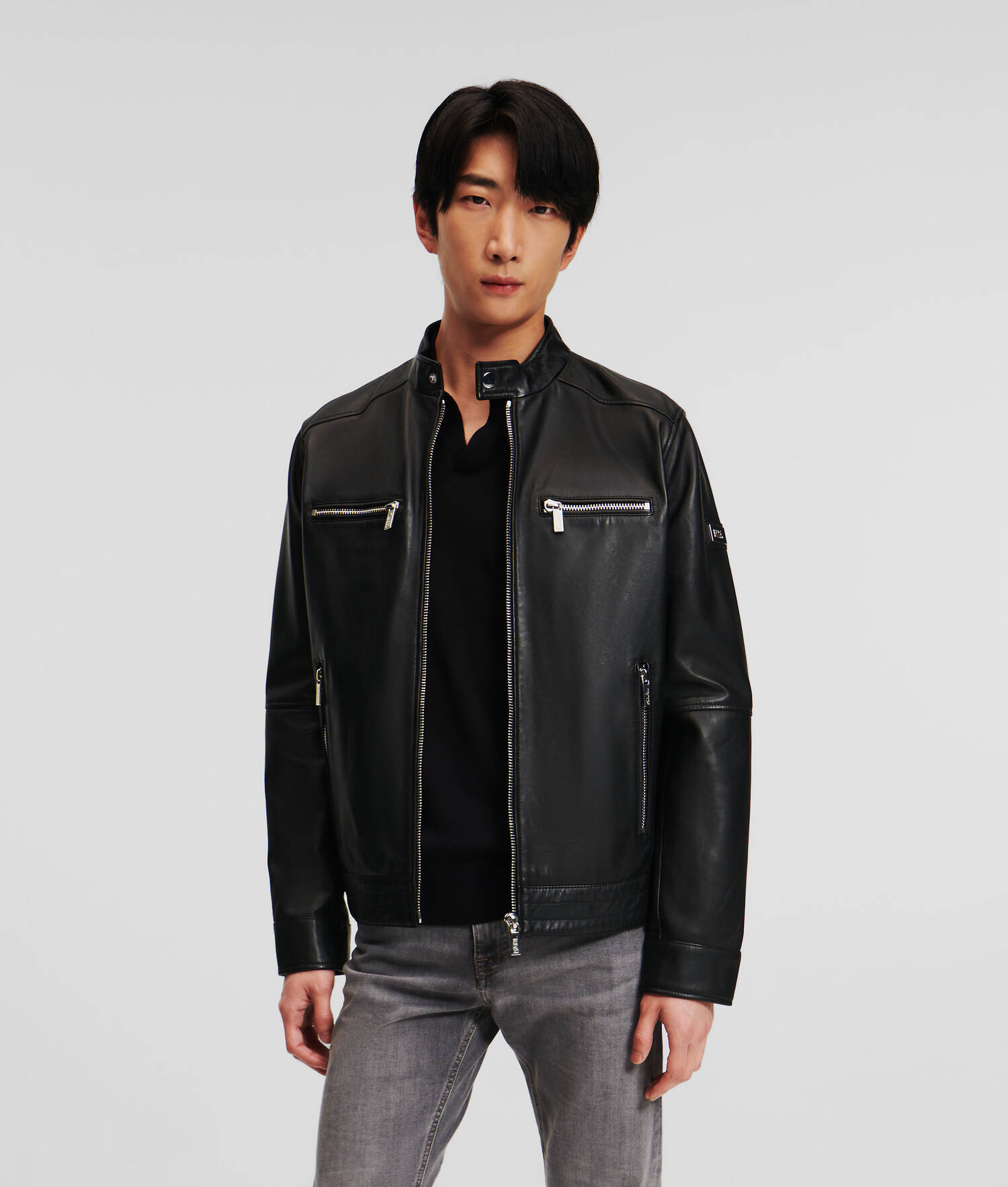 VESTE ZIPPÉE EN CUIR
