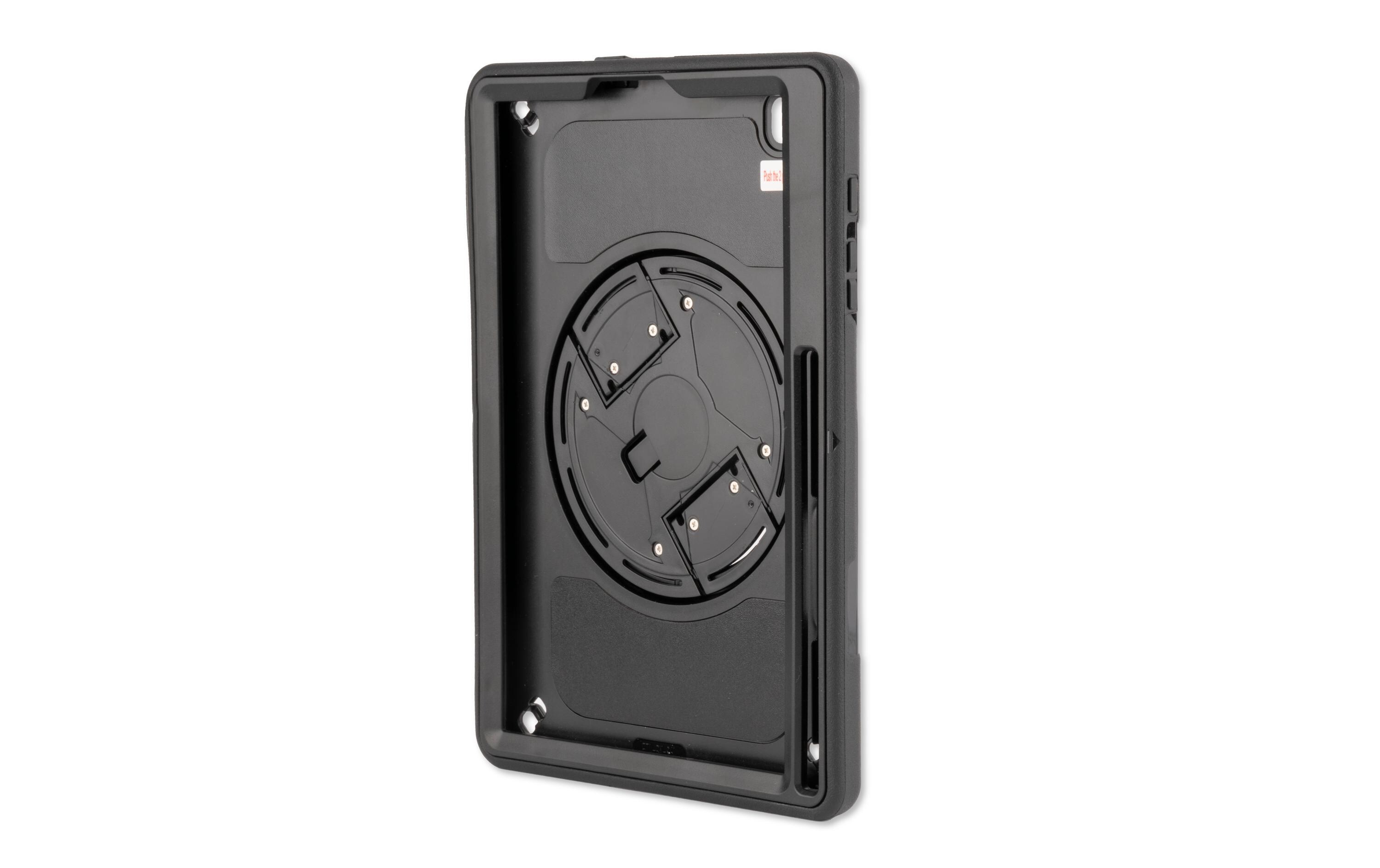 Tablet Back Cover Rugged GRIP Galaxy Tab S6 Lite SchwarzRobustes Tablet-Case mit Handschlaufe und Standfuss