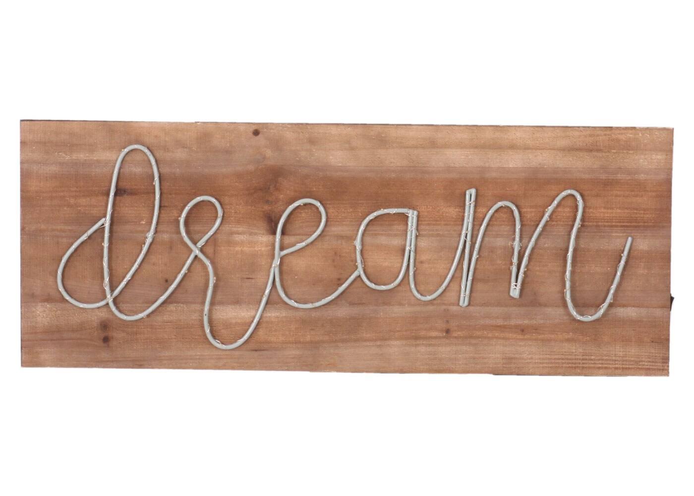 LED-Holzschild, Leuchtbild Wandbild Landhaus ~ 28x72x3cm, dream