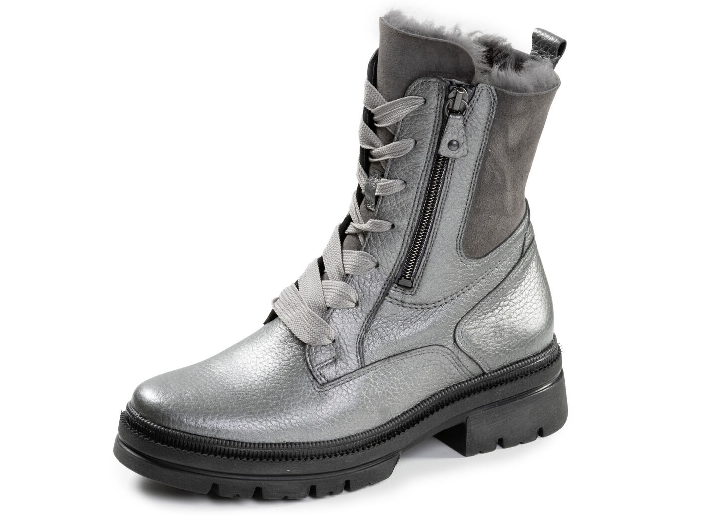 Waldläufer, gefütterte Damen-Stiefeletten, Winterschuhe, Weite H, mit Lammfell