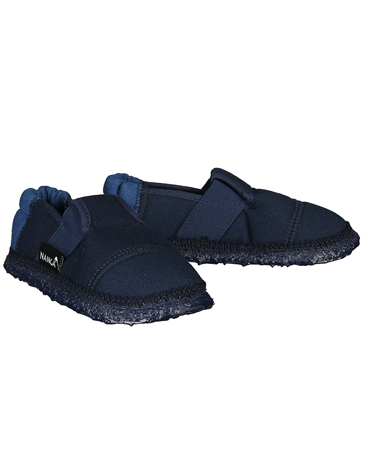 Schlupfhausschuhe KLETTE BASIC in dunkelblau/blau