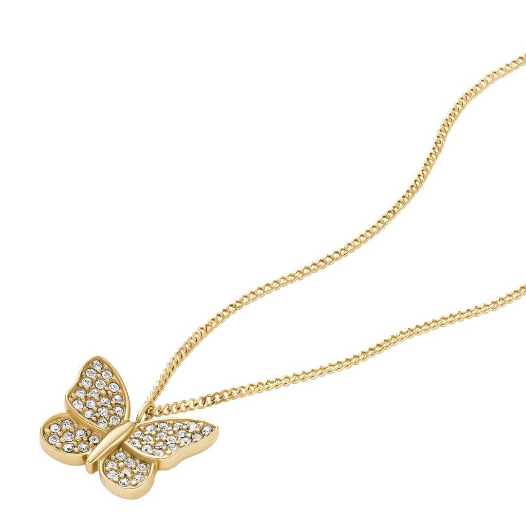 Fossil Sutton Halskette Pave Butterfly