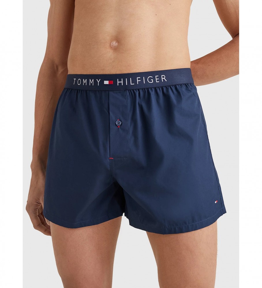 Cuecas boxer Tommy Hilfiger elegantes na cor azul marinho