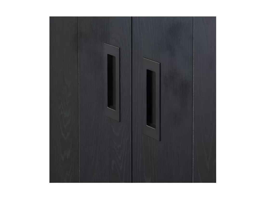 Argentier 4 portes à Led Bois Noir - UNYS