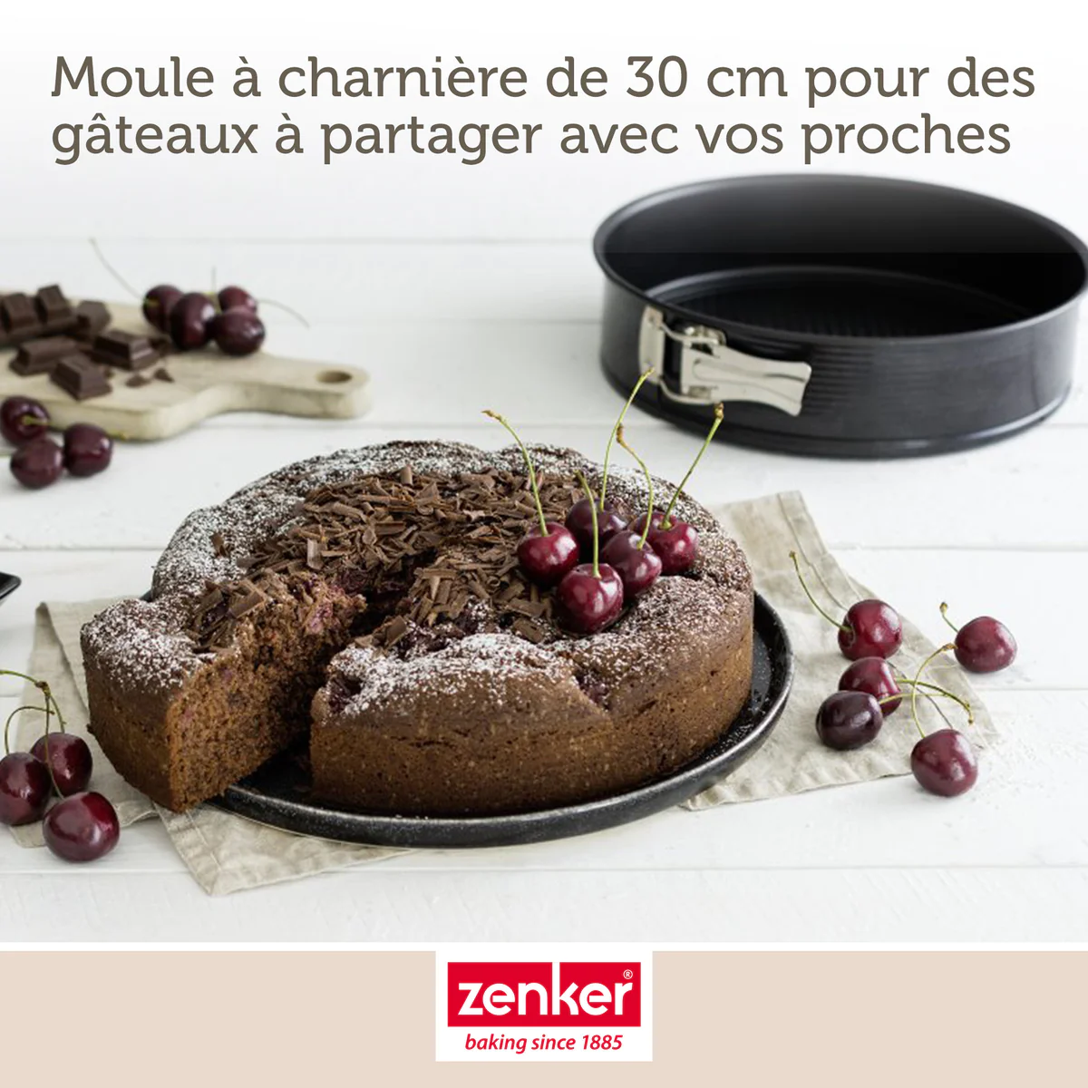 Moule à manqué à charnière 30 cm Black Metallic Zenker