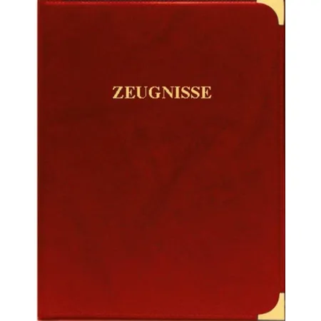 Roth Zeugnisringbuch, A4, Kunstleder, Zierecken, ohne Einlagen, Dunkelrot
