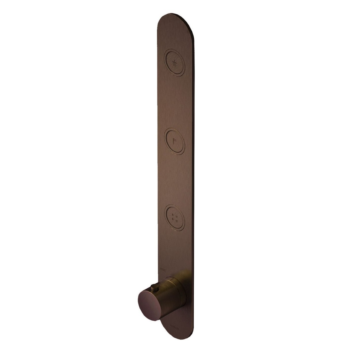 Hotbath Cobber Afbouwdeel thermostaat Verticaal met 3 pushbuttons Verouderd Messing PB050