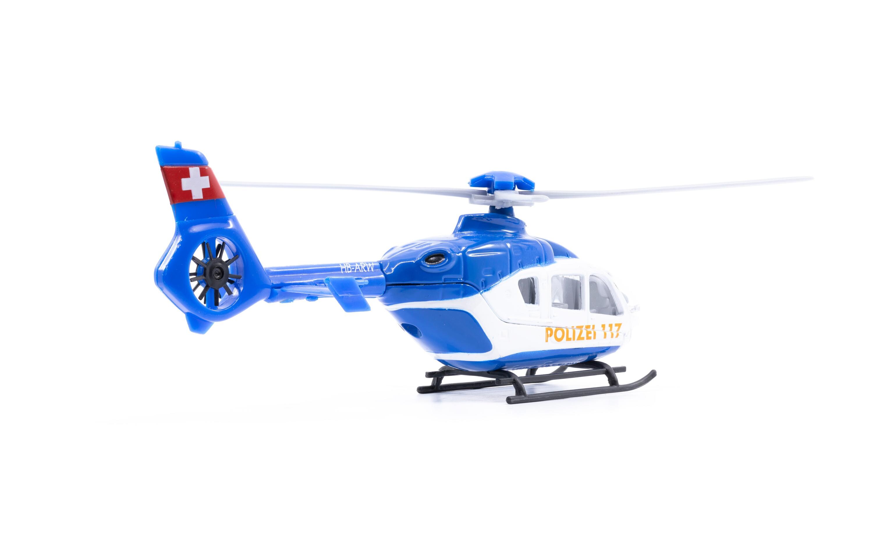 Toy EC-135 Polizei Helikopter 1:72Mini Polizei Helikopter ca. 13 cm