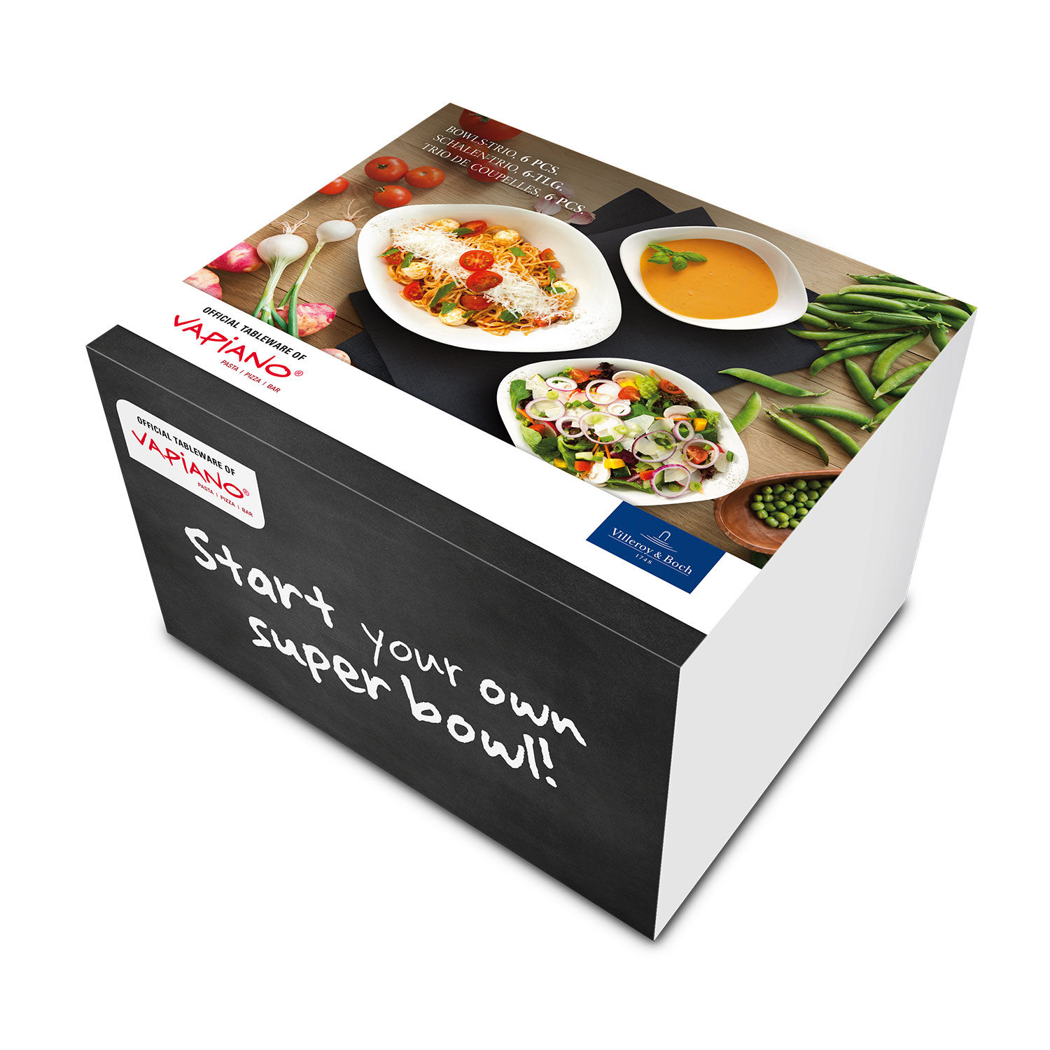 Vapiano Bowl set White, Premium Porcelain