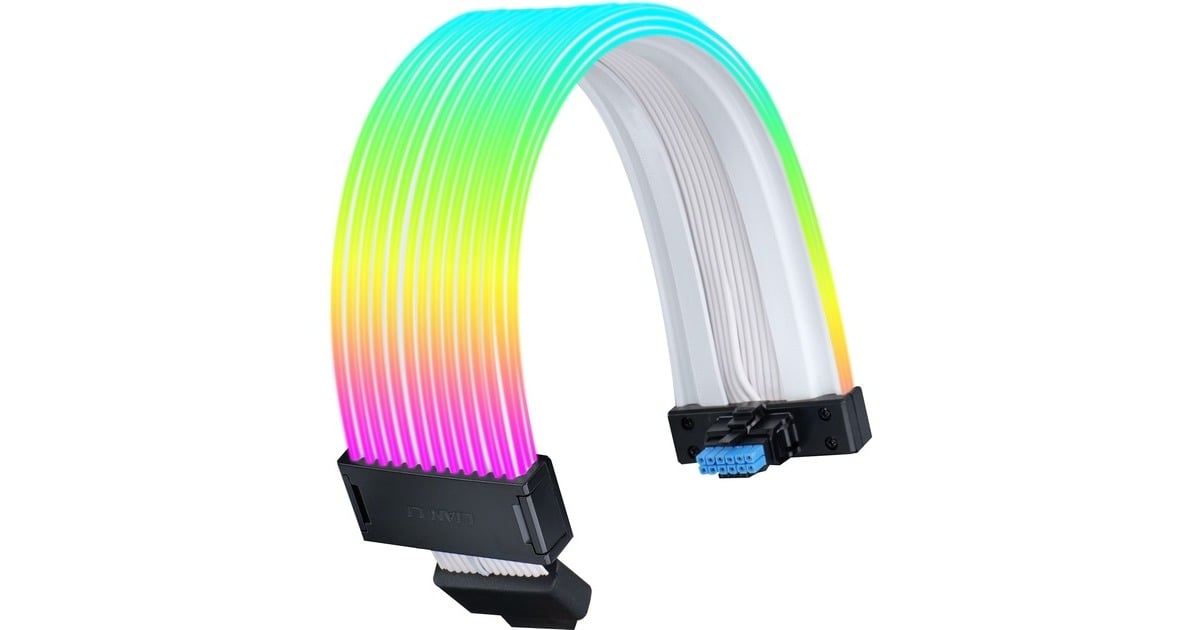 Lian LiStrimer Wireless PW16-121W - 12V-2x6 Wide GPU verlengkabel  (0,34 meter, RGB leds)