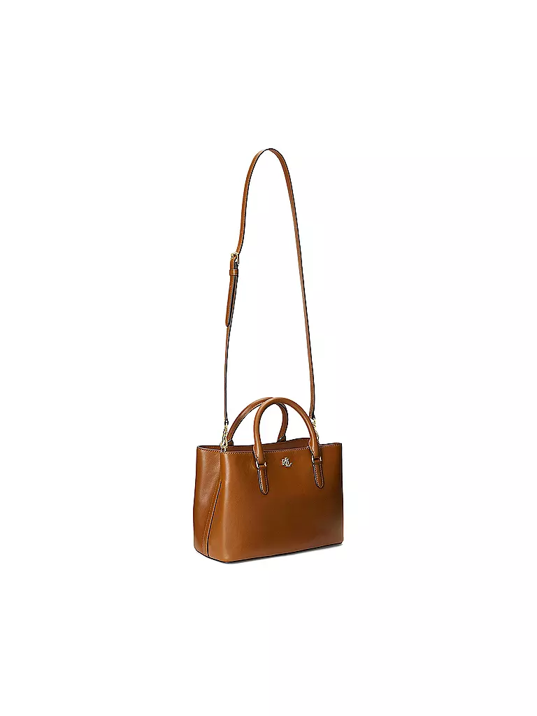 LAUREN RALPH LAUREN Ledertasche - Henkeltasche MARCY 26 Small braun