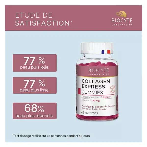 Biocyte Collagen Express Gummies Anti-Age Beauté de la Peau 45 Gummies