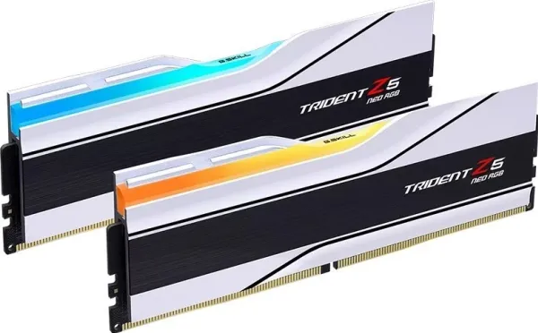 G.Skill Trident Z5 Neo RGB - DDR5 - sæt - 48 GB: 2 x 24 GB - DIMM 288-PIN - 6400 MHz / PC5-51200 - CL32 - 1.35 V - ikke bufferet - on-die ECC - hvid