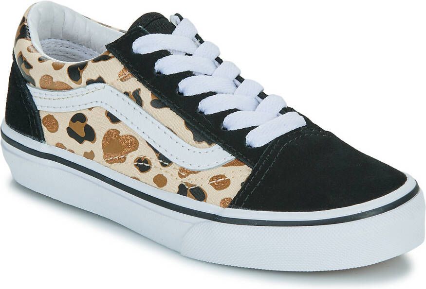 VANS Old Skool Leopard Glitter sneakers zwart camel ecru