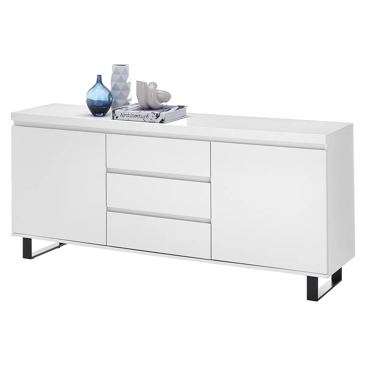 Sideboard Austin schwarz,weiss