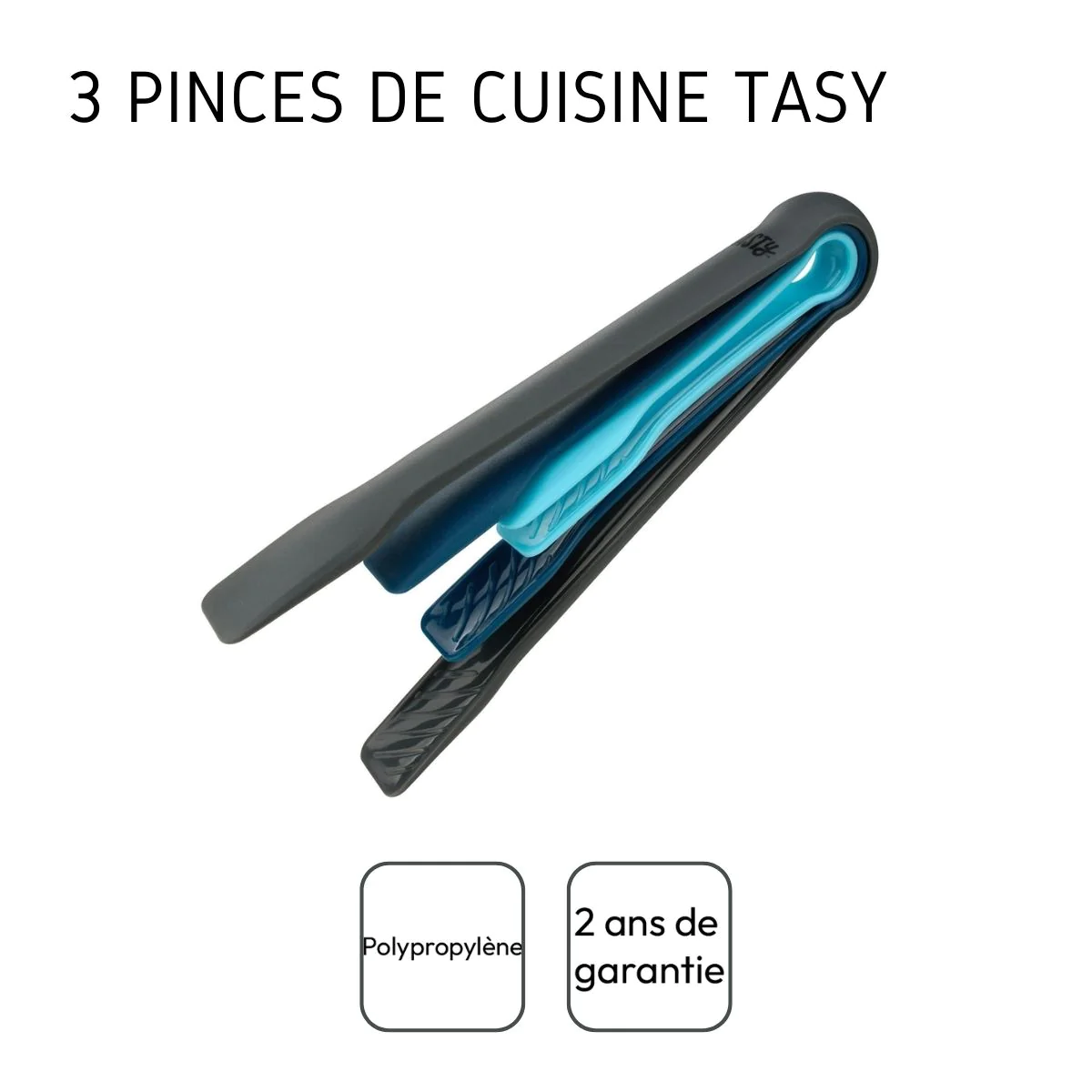 Lot de 3 pinces de cuisine multifonction Core Tasty