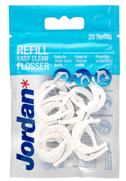 Easy clean flosser refill tanntråd
