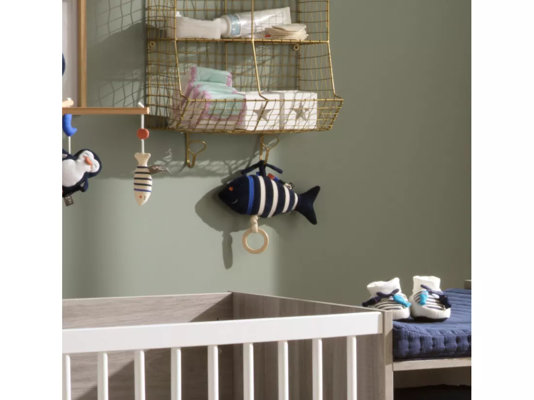 Peluche mini musical poisson en velours