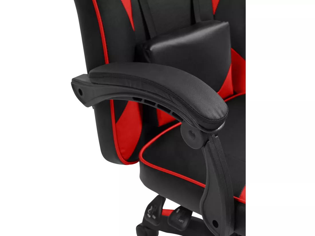 Chaise de bureau - Plastique & Plastique - Noir / Rouge - Orkney