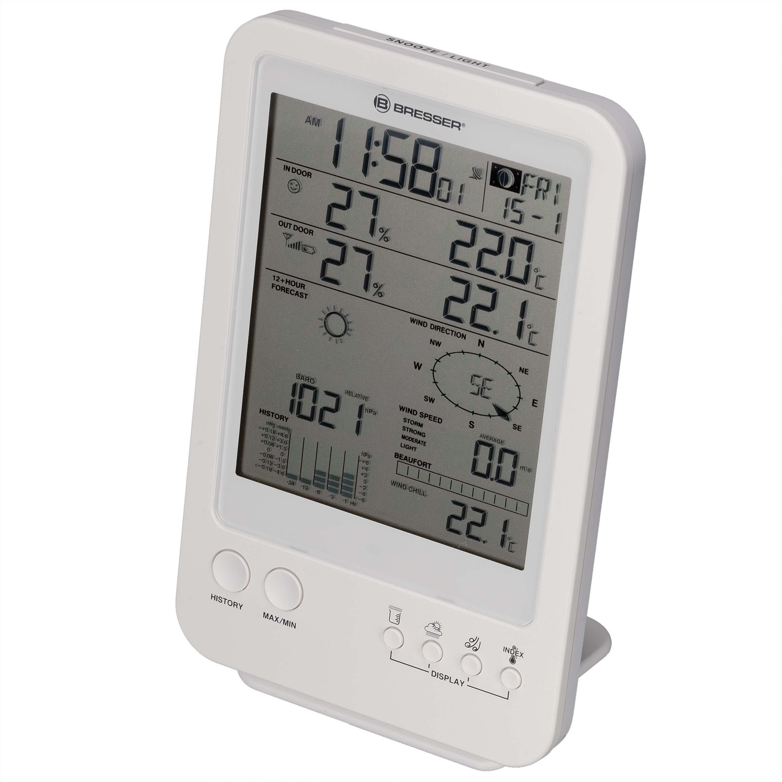 BRESSER 5-in-1-Wetterstation weiß