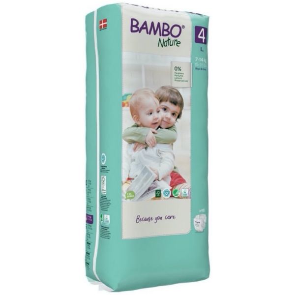 Bambo Nature Fraldas Tamanho 4 L 7-14Kg 48 Un.