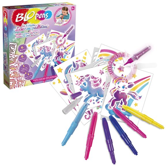 Blopens Set d'activités Licornes pailletées