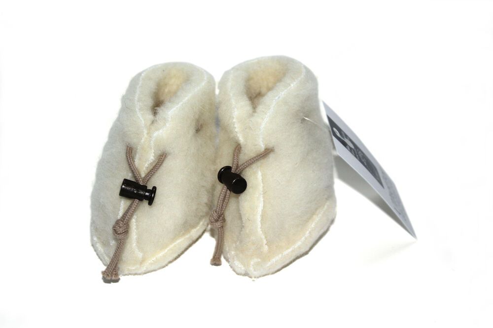 Tøfler Baby White str 0-6 mnd