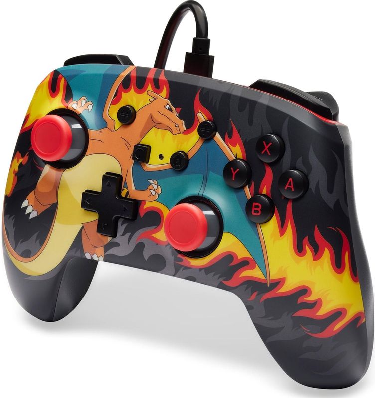 PowerA - Charizard - Gamecontroller - Rood/Zwart - Bedraad - Inclusief USB-kabel