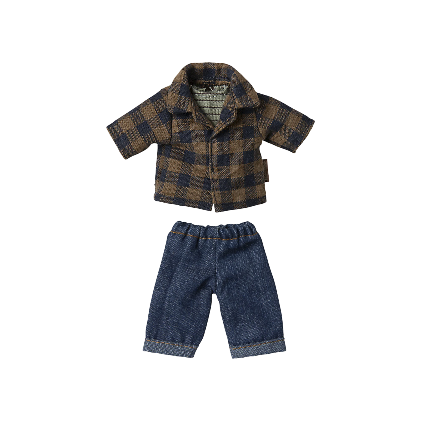 Maileg Maus Papa kariertes Hemd und Hose