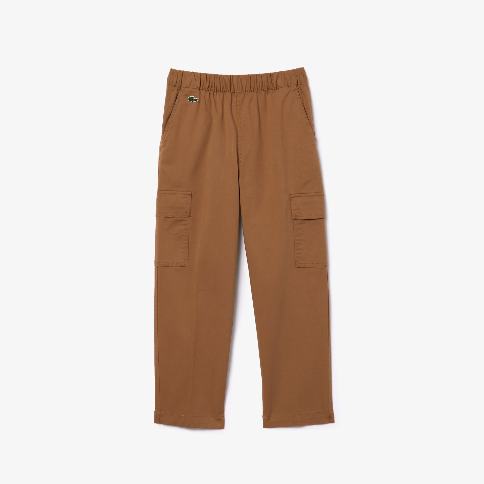Pantalon cargo en gabardine légère de coton Pantalons & Shorts - Marron - Lacoste - Garçon