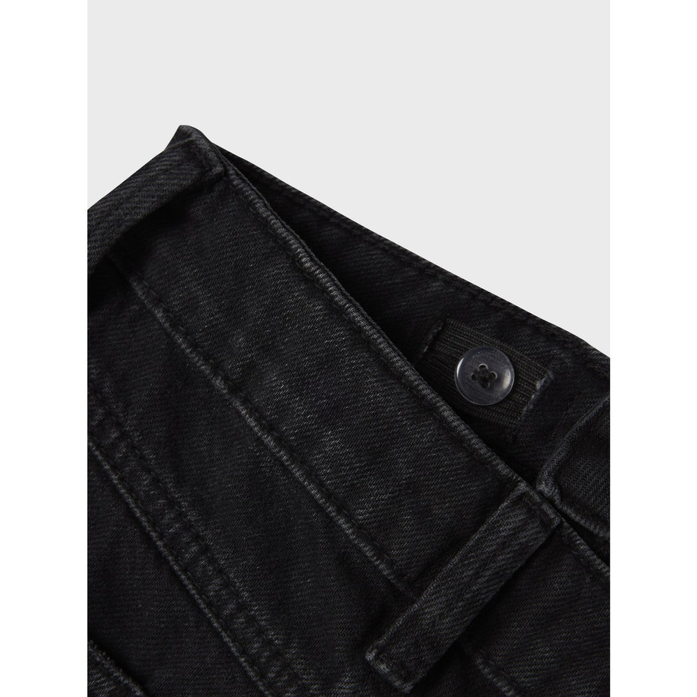 Køb Name It Black Denim Nkfrose Hw Wide Jeans Destr 1411-Be Noos