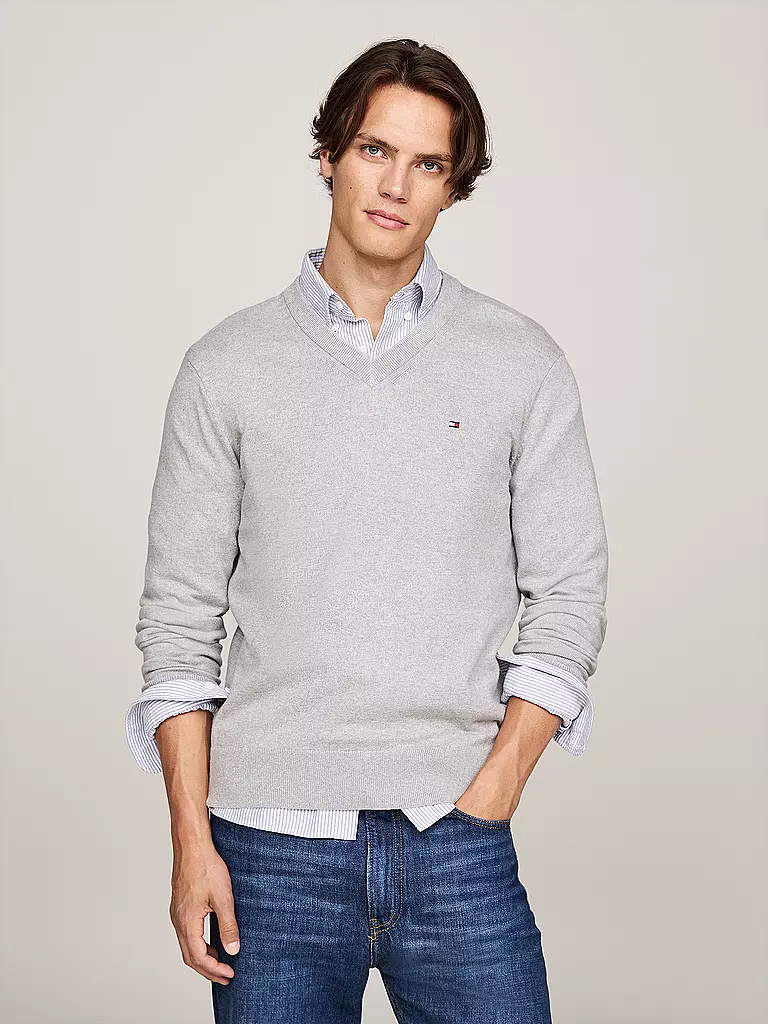 TOMMY HILFIGER Pullover hellgrau