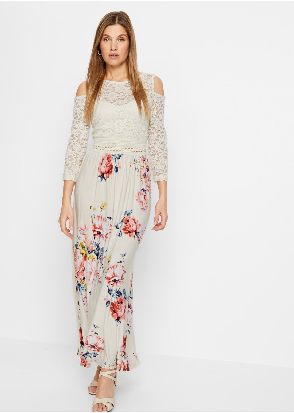 Robe longue à imprimé floral