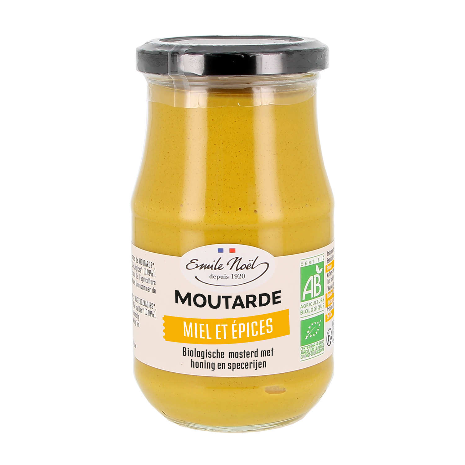 Moutarde douce bio au curcuma et épices - Emile Noel