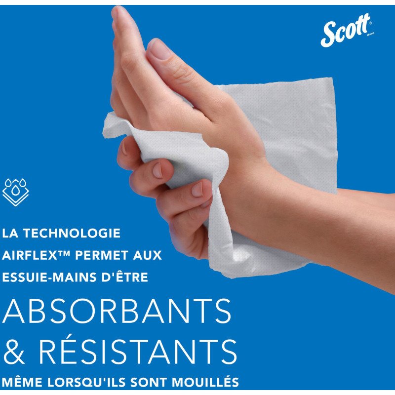 Papier essuie-mains pliage enchevêtré Scott Professional 1804 – Carton de 4000