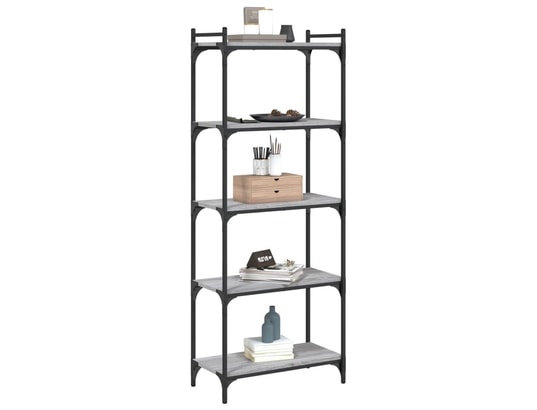 VIDAXL - Bibliothèque à 5 niveaux sonoma gris 60x30x154 cm