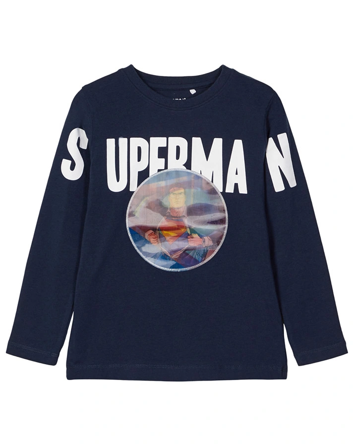 Langarmshirt NMMSUPERHERO PABLO in dunkelblau