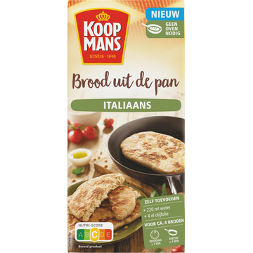 Koopmans Brood uit de Pan Italiaans flatbread bakmix