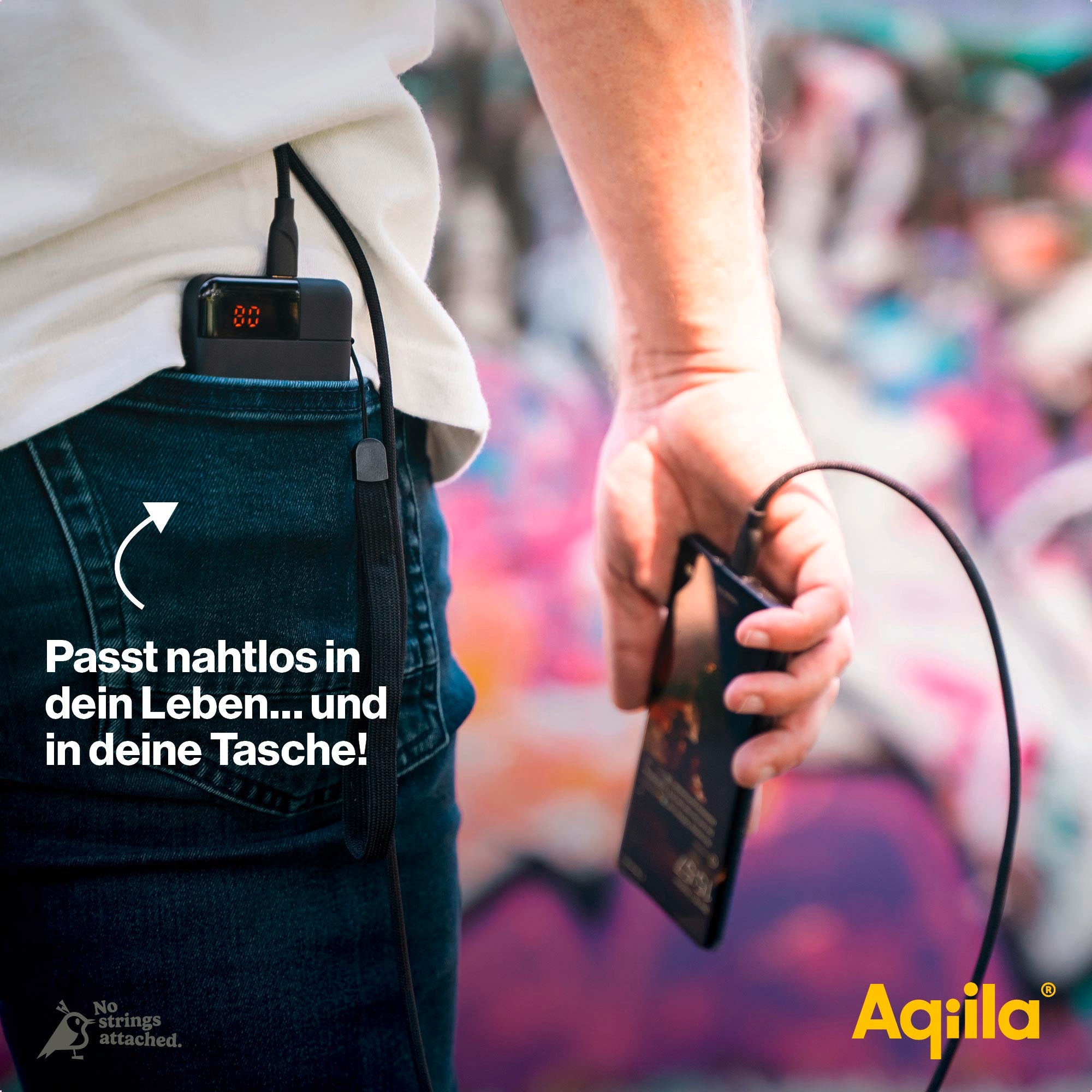 Aqiila Powerbird Powerbank 12 W 5000 mAh schwarz