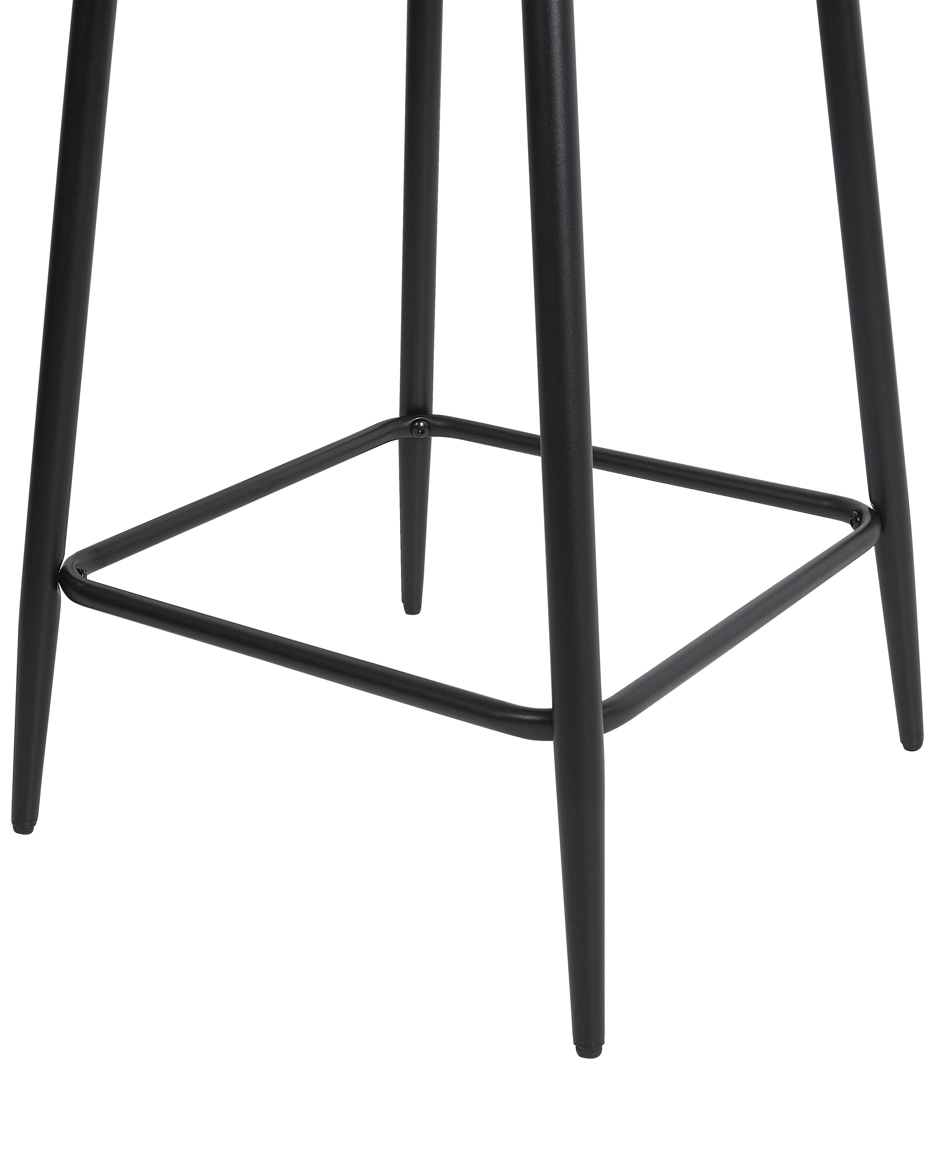 Set van 2 barstoelen DUBROVNIK Fluweel Lichtbeige