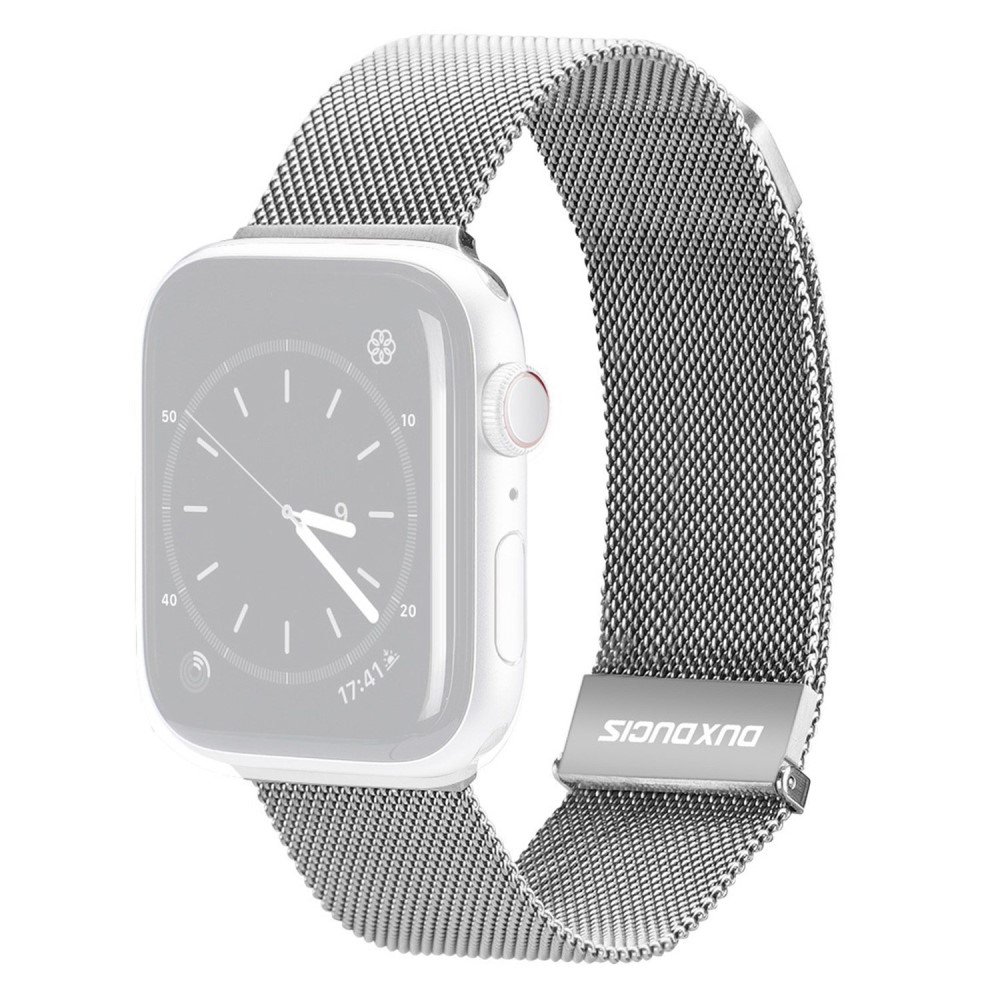 Apple Watch (49/46/45/44 mm) Edelstahl Armband Milanaise (Gelenkumfang: 180-270mm) - Silber