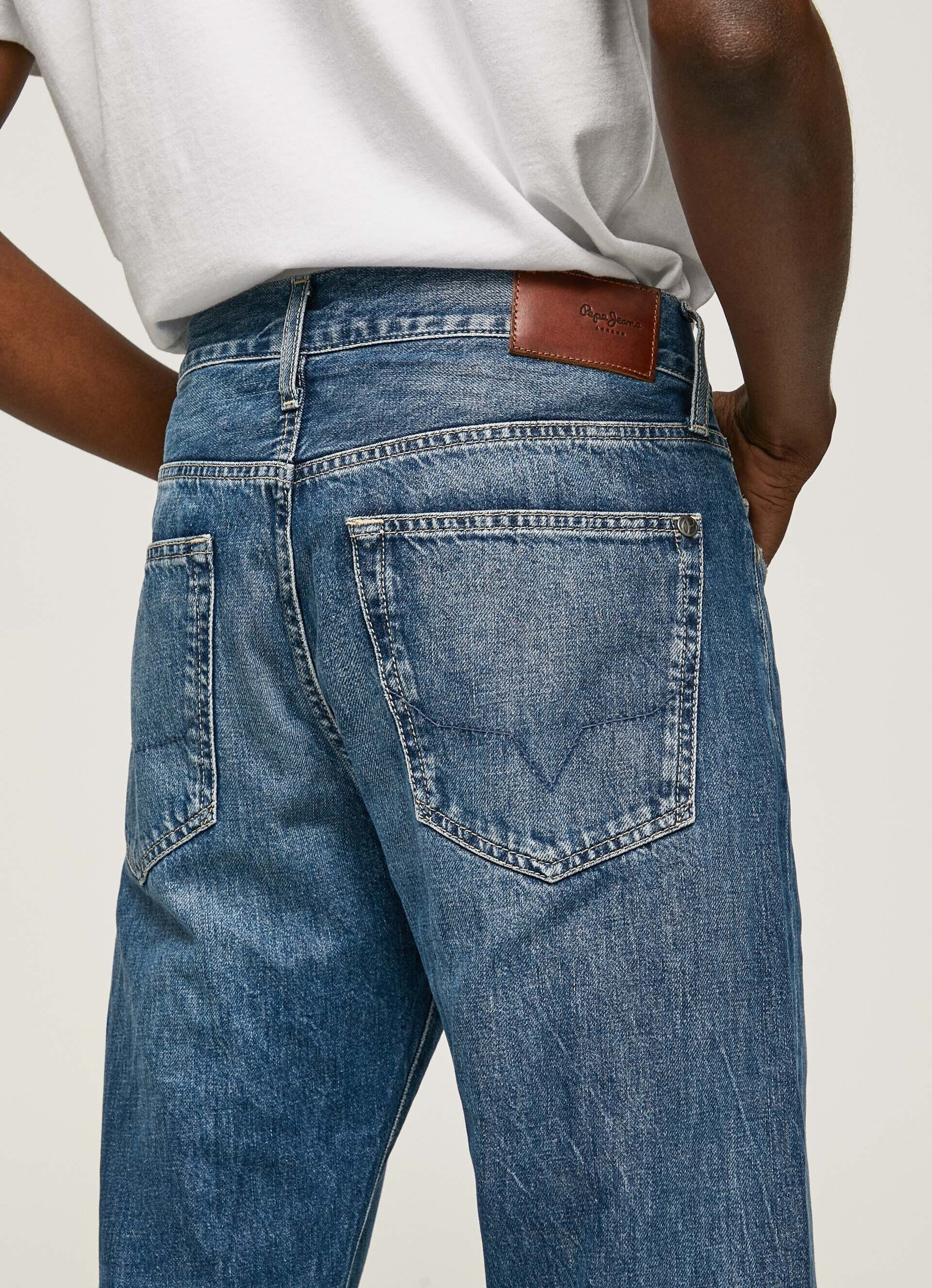 Calça jeans Byron Relaxed Fit de cintura média - jeans