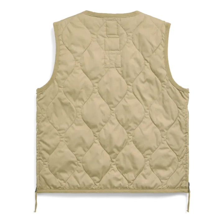 Taion Veste Zippée Sans Manches Matelassée Military | Beige