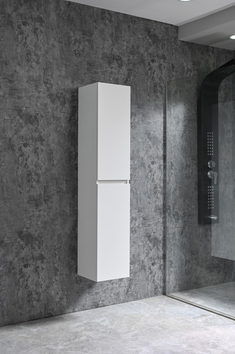SCHADEMODEL: Badstuber Corbo kolomkast 150cm wit