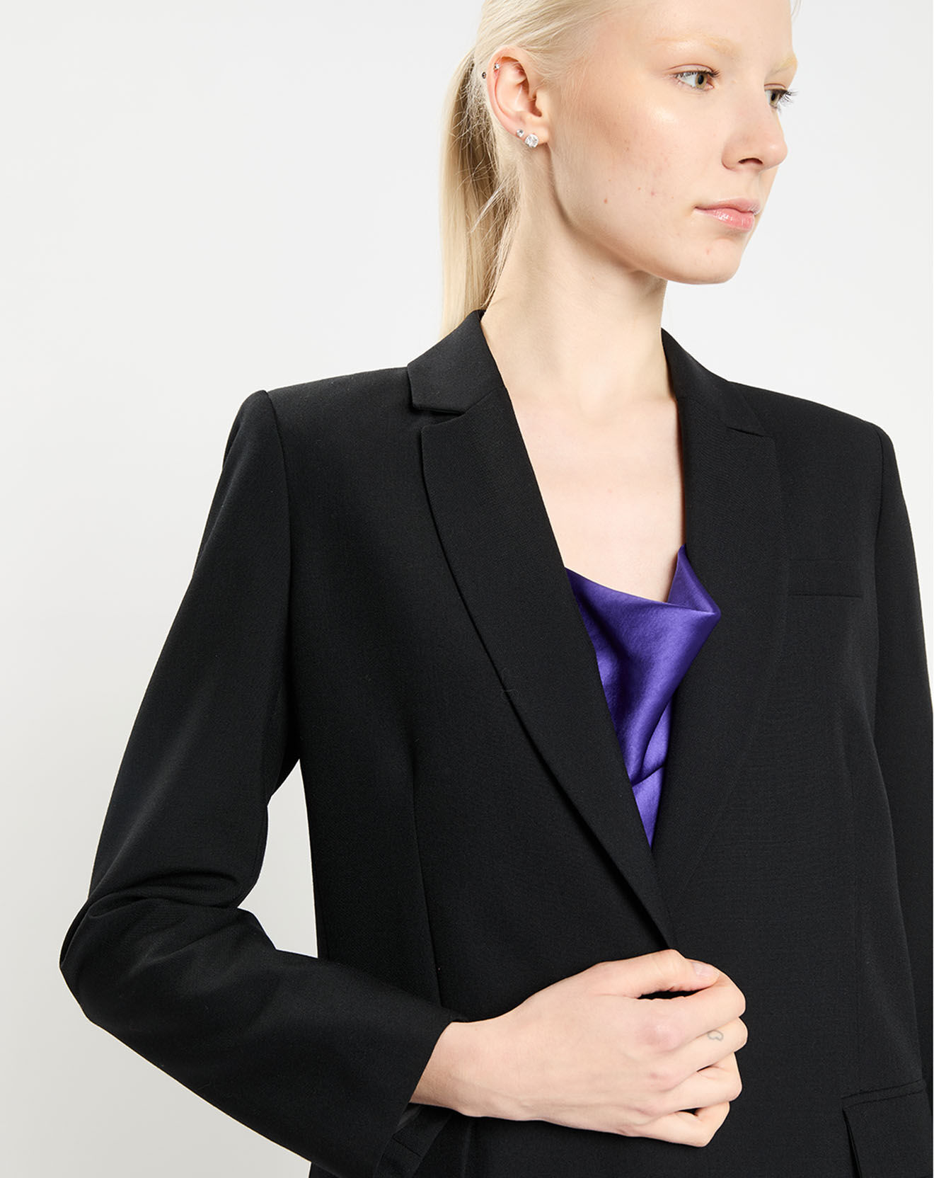 Zapa Veste en Laine mélangée Victorine noire